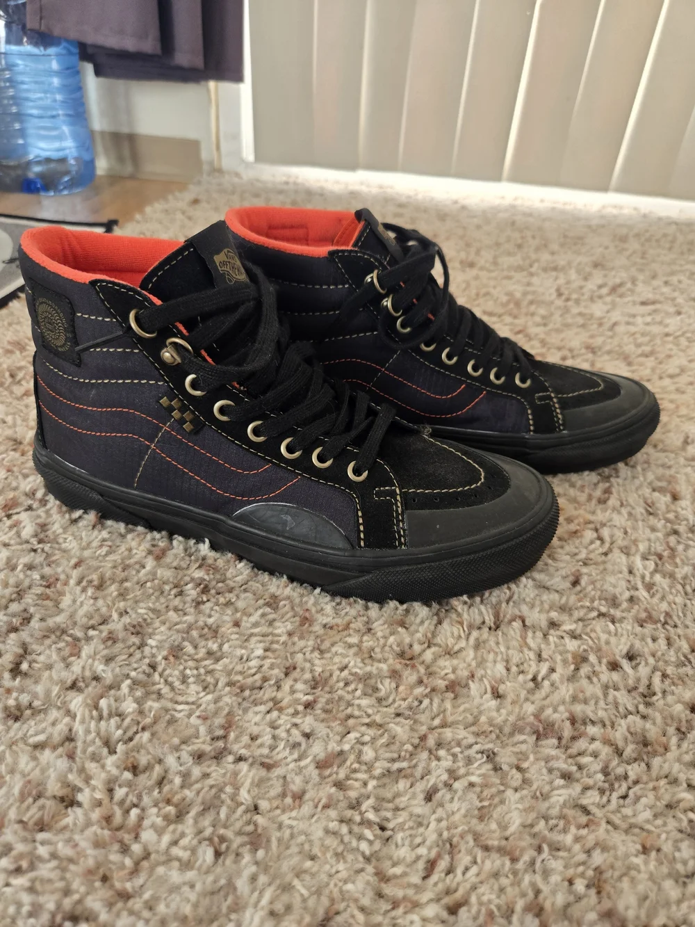 Men's 8.5 ( Woman's 10)  Vans X Spitfire Wheels Skate Sk8-Hi Reissue Shoe Black